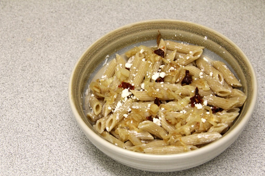 Goat Cheese and Caramelized Onion Pasta Amy's Healthy Baking