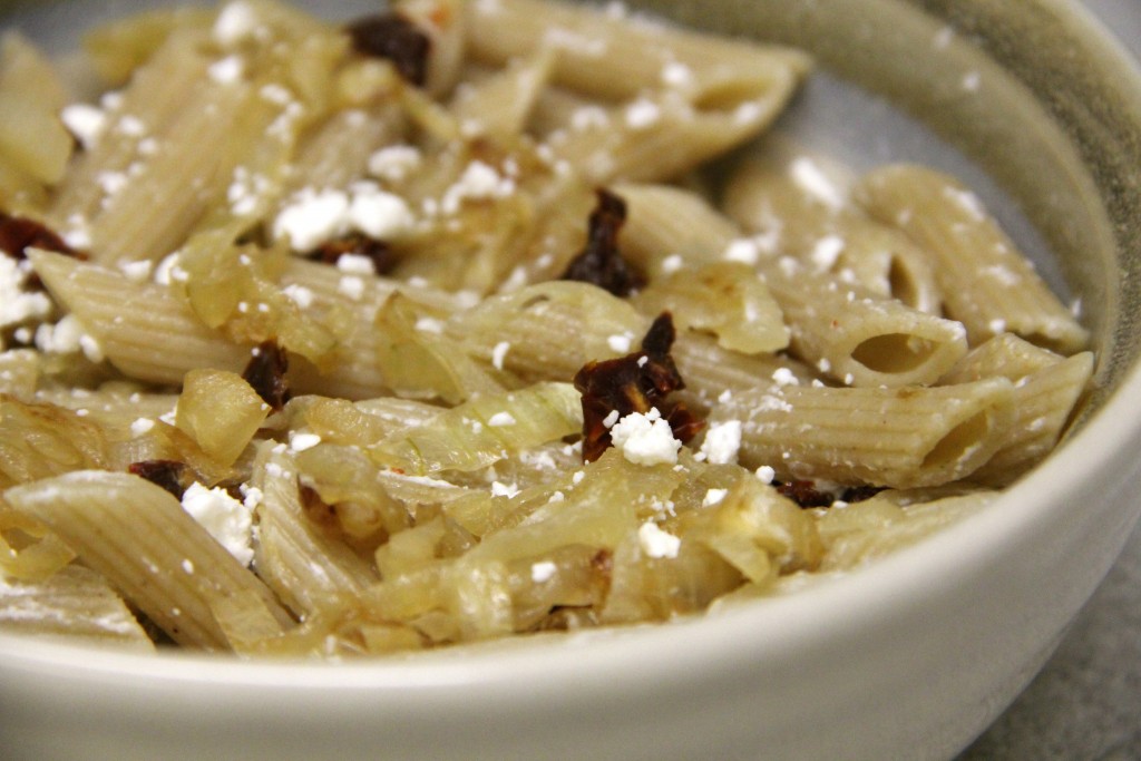 Goat Cheese and Caramelized Onion Pasta Amy's Healthy Baking