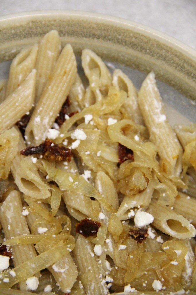 Goat Cheese and Caramelized Onion Pasta Amy's Healthy Baking