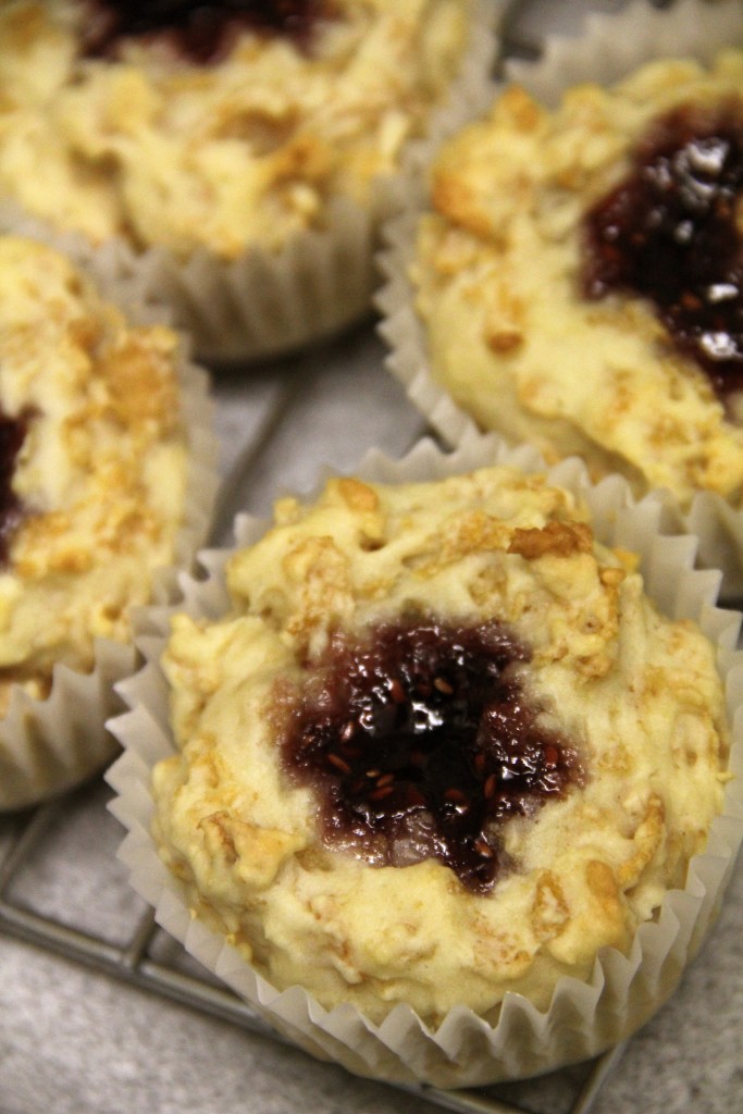 Cornflake JamFilled Muffins Amy's Healthy Baking