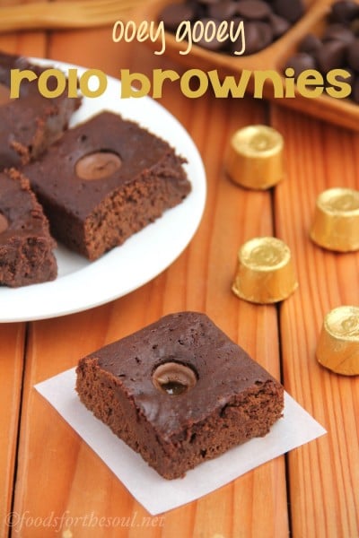 Ooey Gooey Rolo Brownies