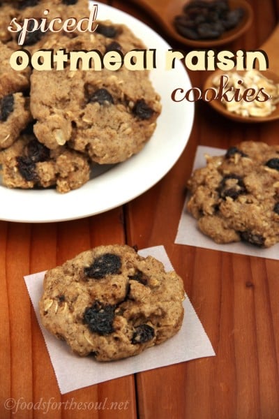 Spiced Oatmeal Raisin Cookies