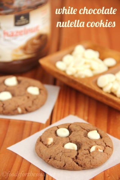 White Chocolate Nutella Cookies