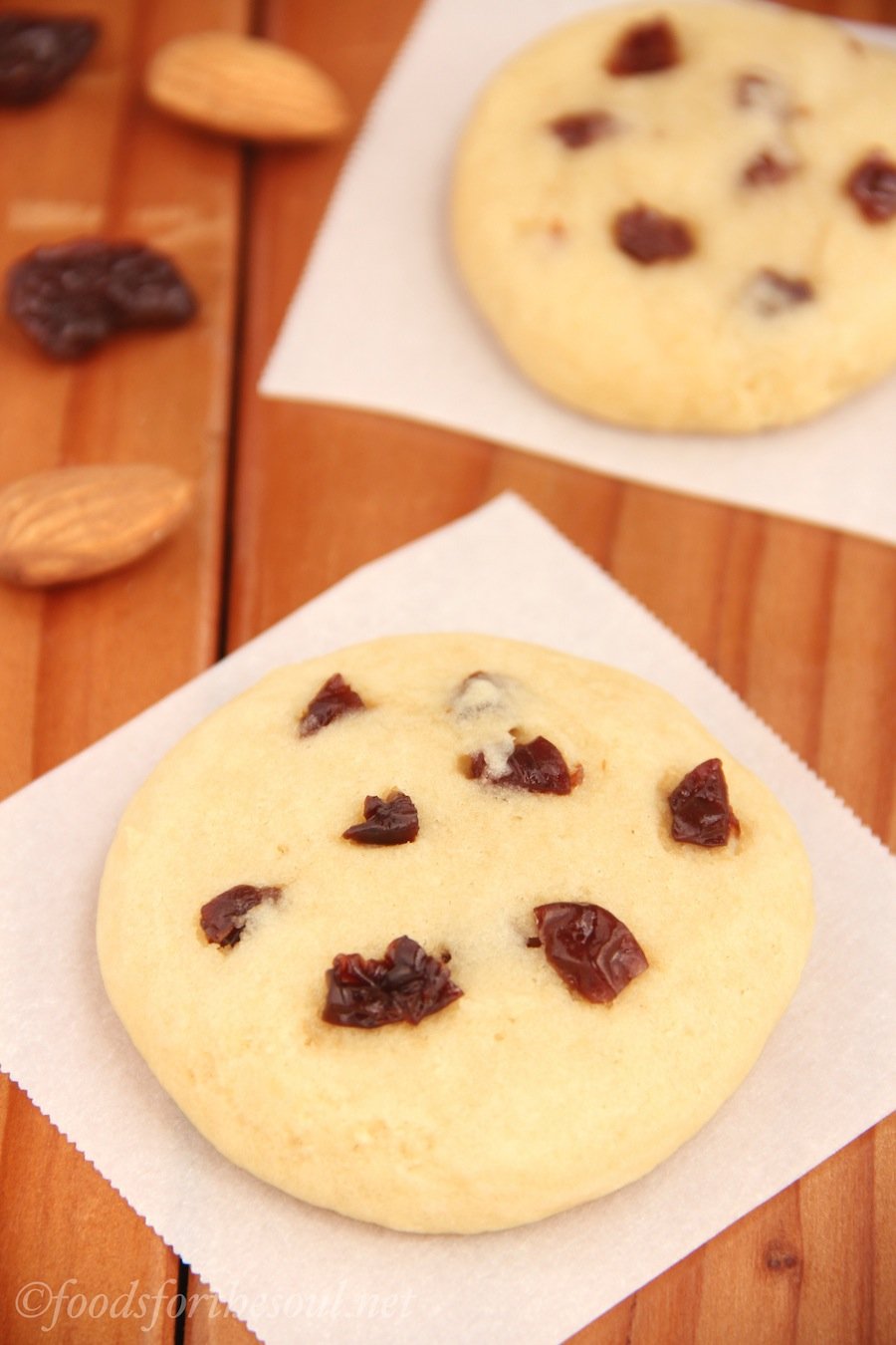 almond paste cookies with cherry