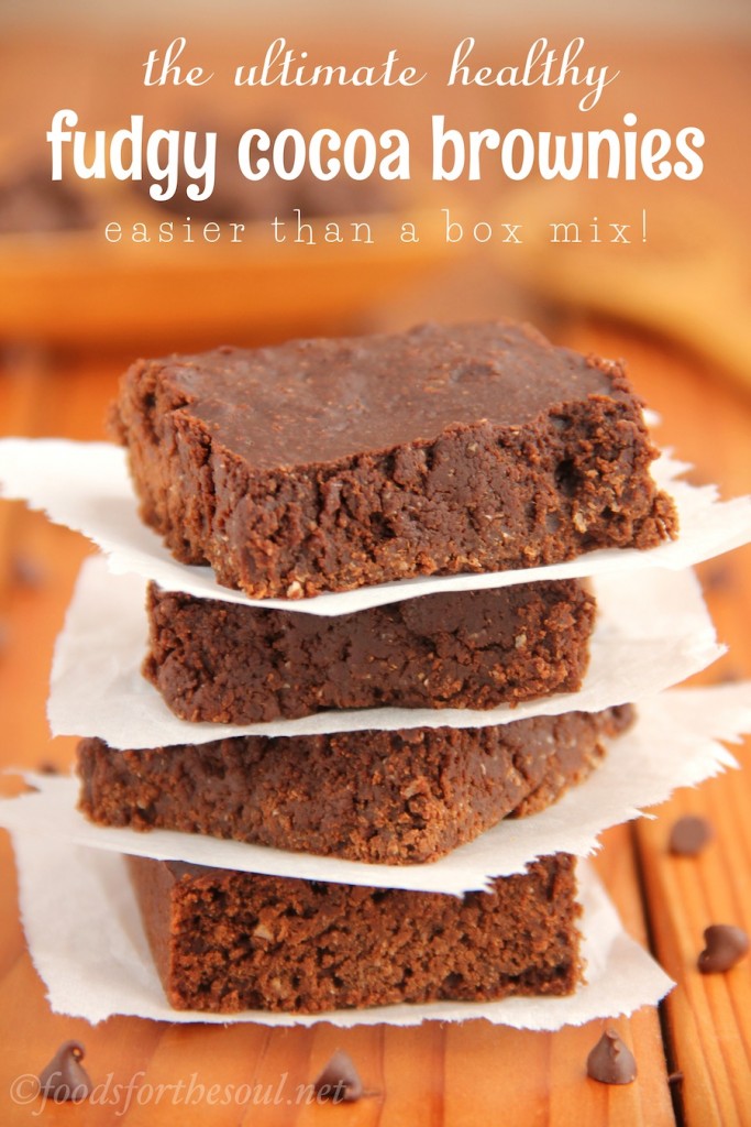 The Ultimate Healthy Fudgy Cocoa Brownies Amy's Healthy Baking