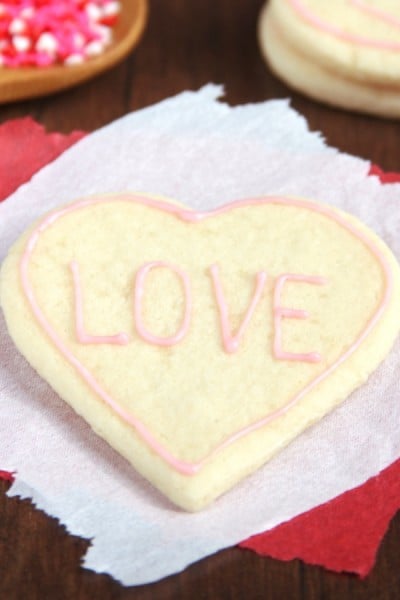 Skinny Heart-Shaped Sugar Cookies