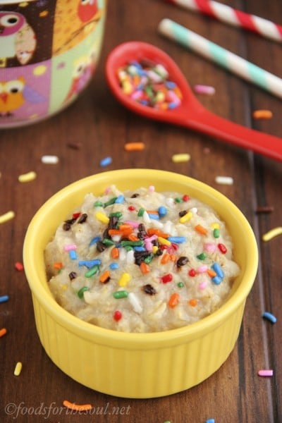 Skinny Funfetti Cake Batter Oatmeal