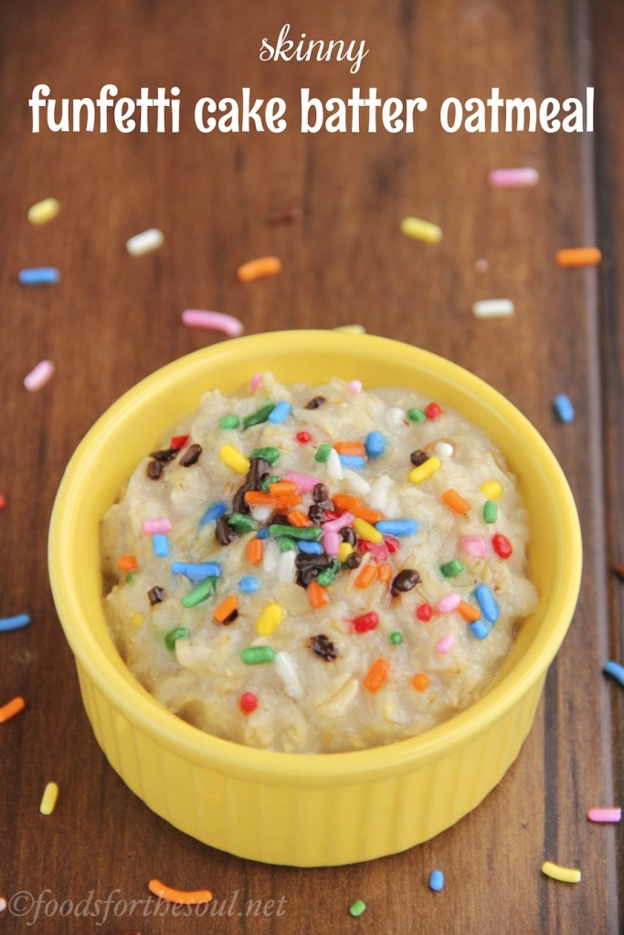 Skinny Funfetti Cake Batter Oatmeal Amy's Healthy Baking