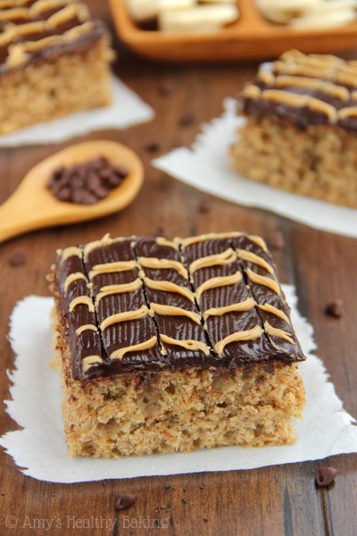 Healthy Banana Cake with Chocolate Frosting