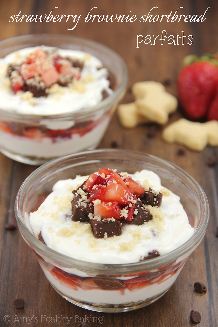 No-Bake Chocolate Shortbread Mousse Parfaits