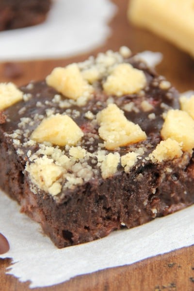 Fudgy Strawberry Shortbread Brownies