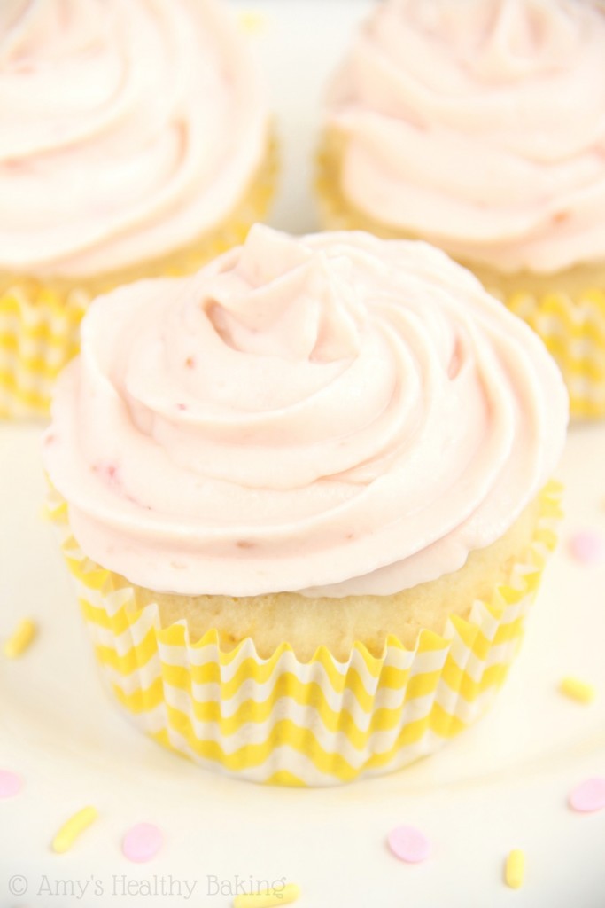 Lemon Cupcakes with Raspberry Vanilla Yogurt Frosting Amy's Healthy