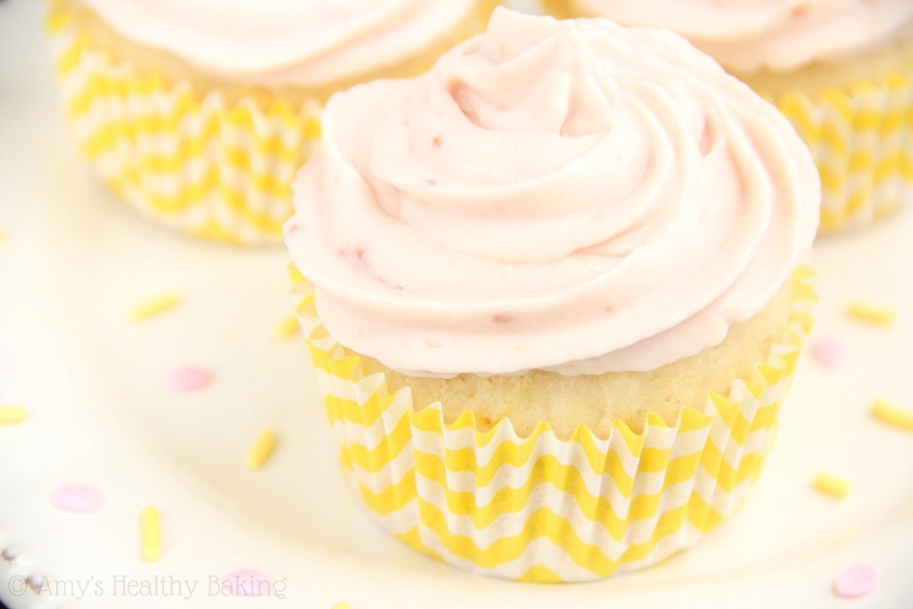 Lemon Cupcakes with Raspberry Vanilla Yogurt Frosting Amy's Healthy