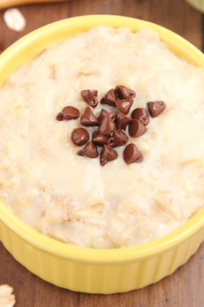Skinny Chocolate Chip Cheesecake Oatmeal