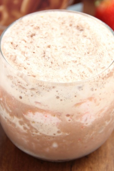 Chocolate-Covered Strawberry Smoothie with Carnation Breakfast Essentials