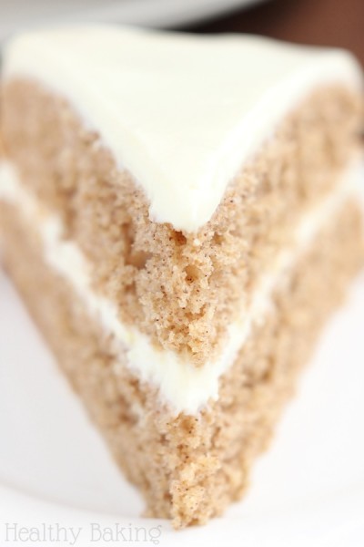 Spiced Hummus Cake with Vanilla Yogurt Frosting