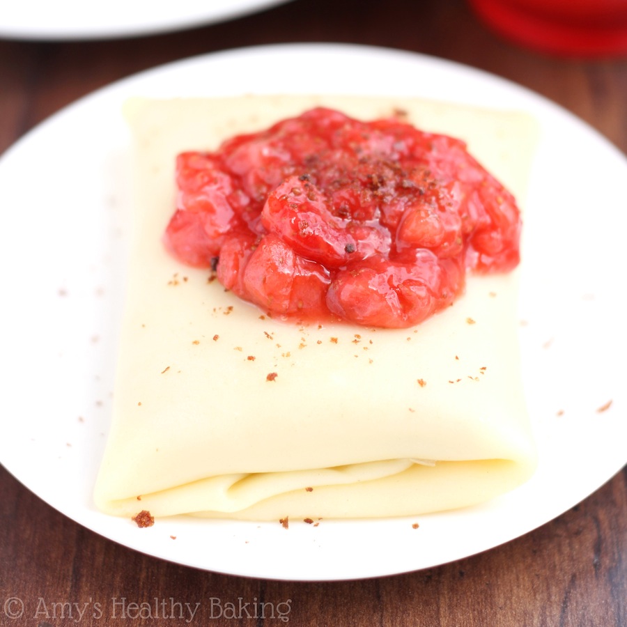 Strawberry & Chocolate Brownie Brittle™ Blintzes