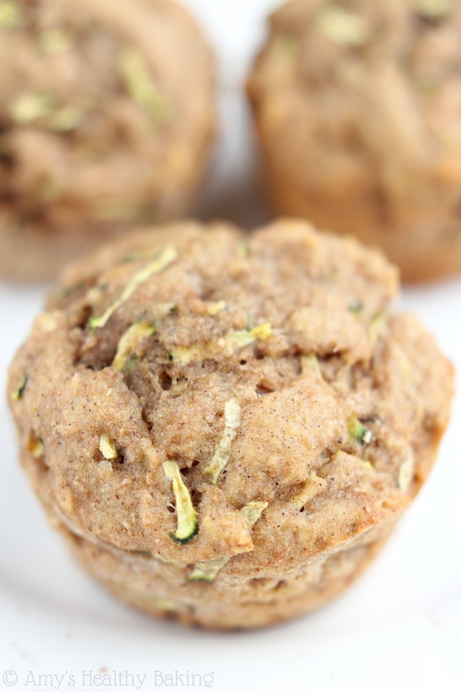 Whole Wheat Zucchini Banana Muffins -- an easy & healthy breakfast recipe! {clean-eating}