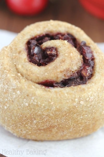 Overnight Whole Wheat Cherry Almond Rolls