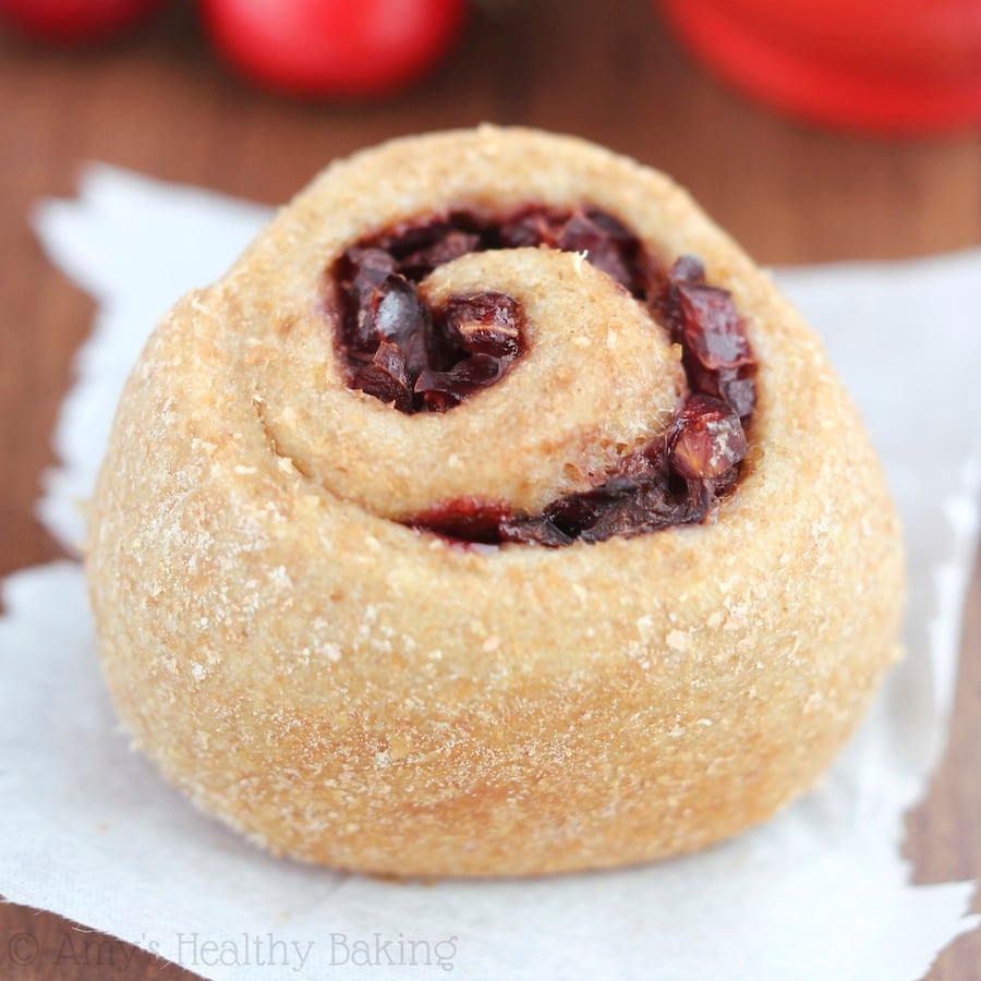 Overnight Whole Wheat Cherry Almond Rolls
