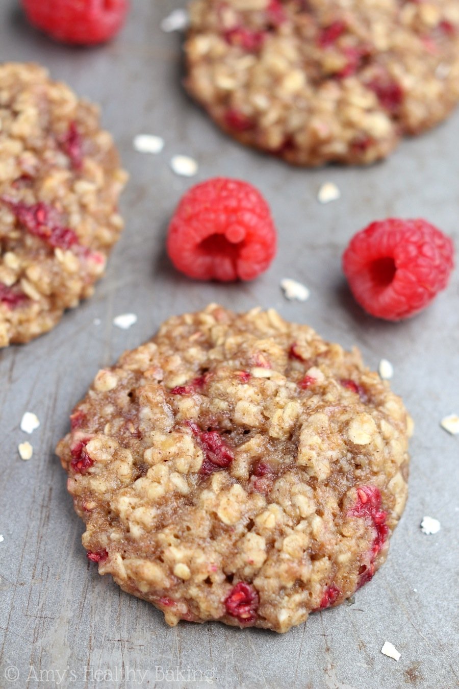 Healthy Raspberry Oatmeal Cookies | Amy's Healthy Baking