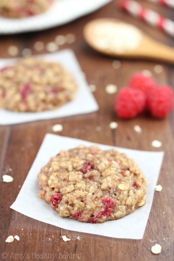 Healthy Raspberry Oatmeal Cookies Amy's Healthy Baking