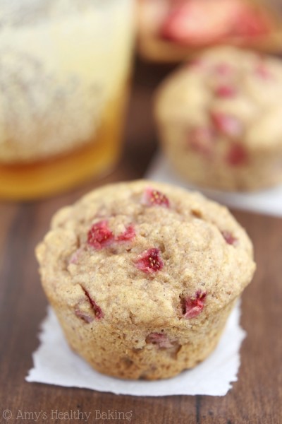 Healthy Strawberry Banana Muffins