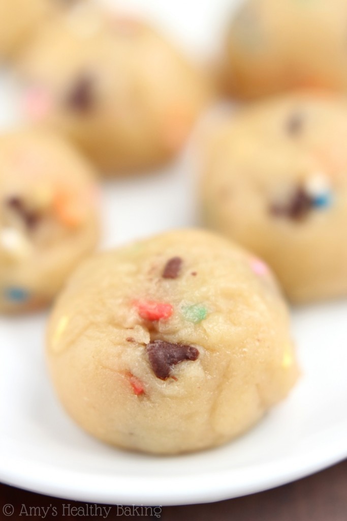 Chocolate Chip Funfetti Cookie Dough Bites Amy's Healthy Baking