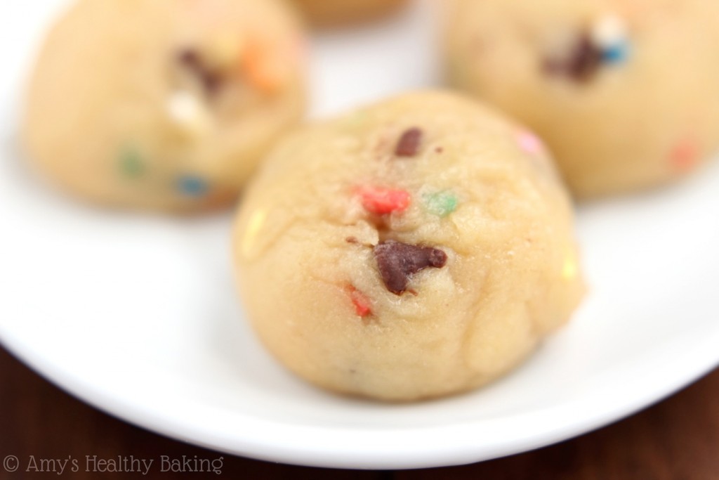Chocolate Chip Funfetti Cookie Dough Bites Amy's Healthy Baking