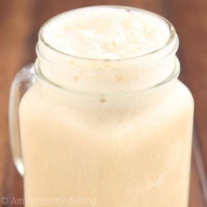 A super easy copycat recipe for a refreshing homemade chai crème frappuccino. It’s a healthy and lightened-up version of the popular Starbucks chai frappuccino! This blended drink is quick and simple to make with just 4 ingredients. Naturally low calorie, sugar free, dairy free, and vegan!
