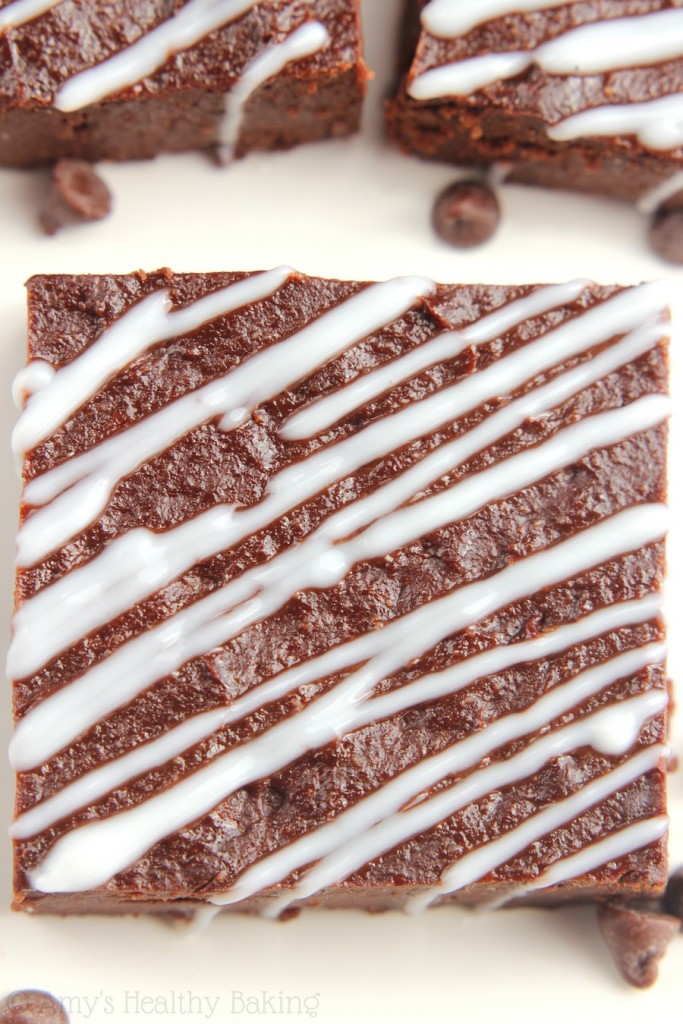 Peppermint Drizzled Chocolate Fudge Brownies Amy's Healthy Baking