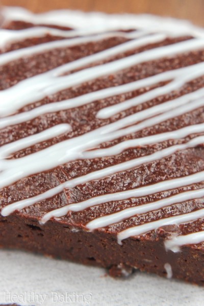 Peppermint Drizzled Chocolate Fudge Brownies