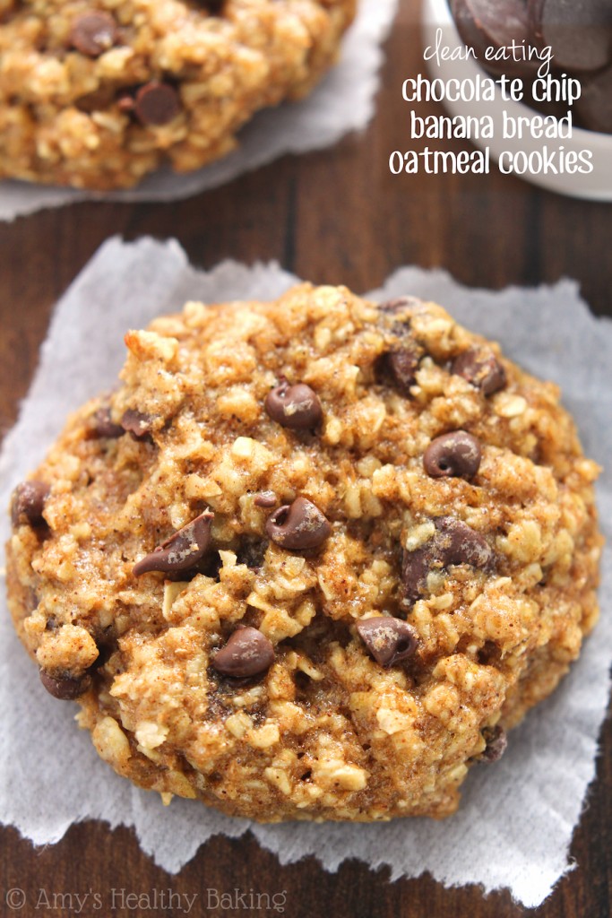 Chocolate Chip Banana Bread Oatmeal Cookies Amy's Healthy Baking