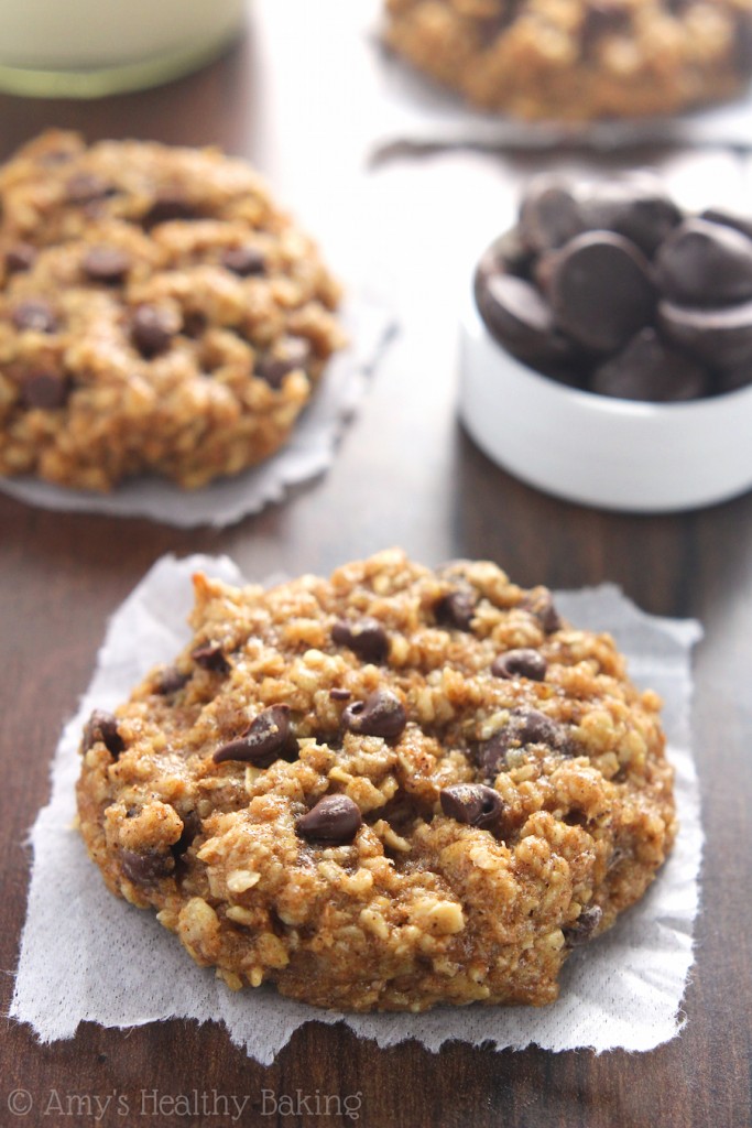 Chocolate Chip Banana Bread Oatmeal Cookies Amy's Healthy Baking