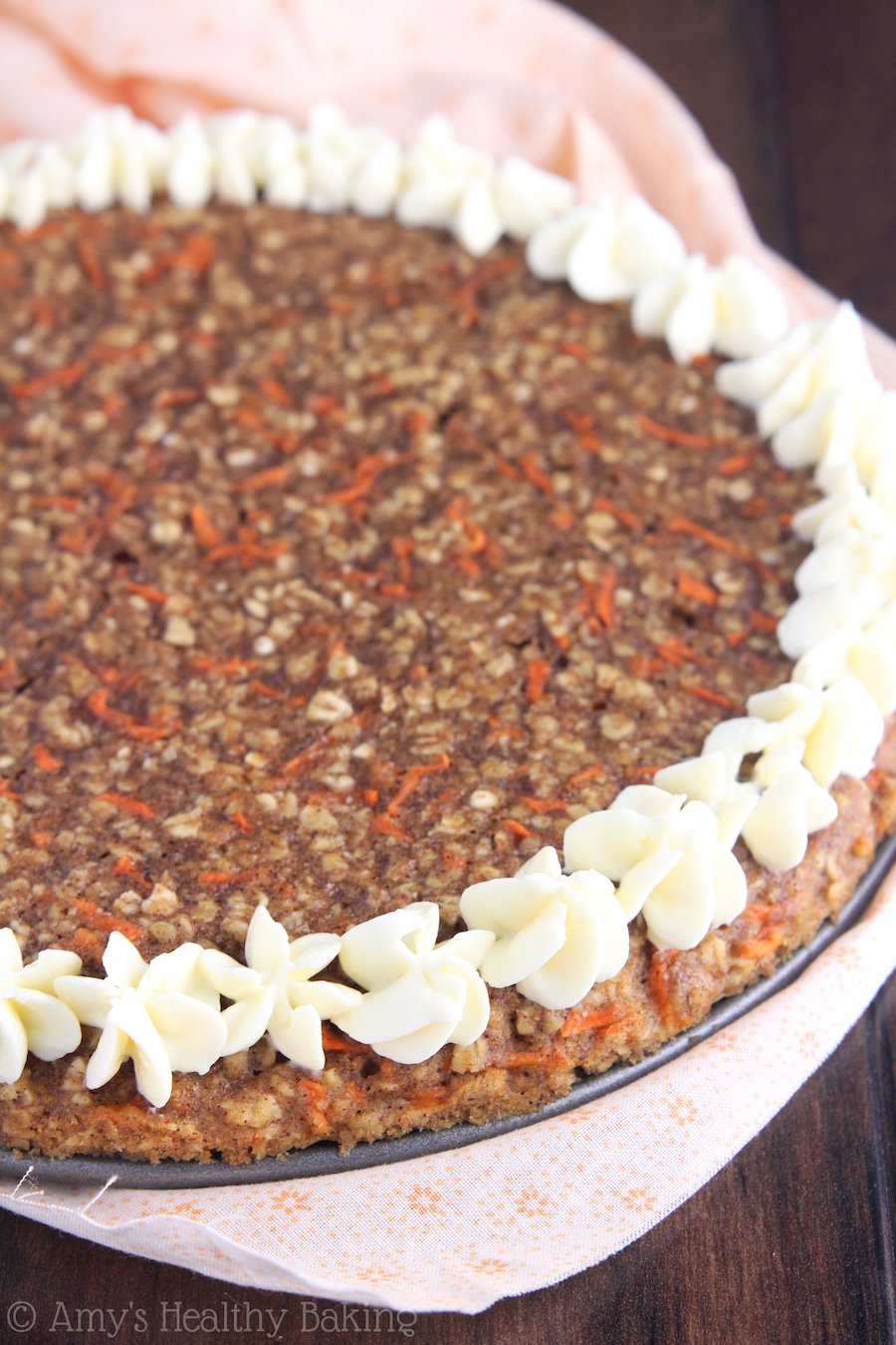 Carrot Cake Oatmeal Cookie Cake | Amy's Healthy Baking