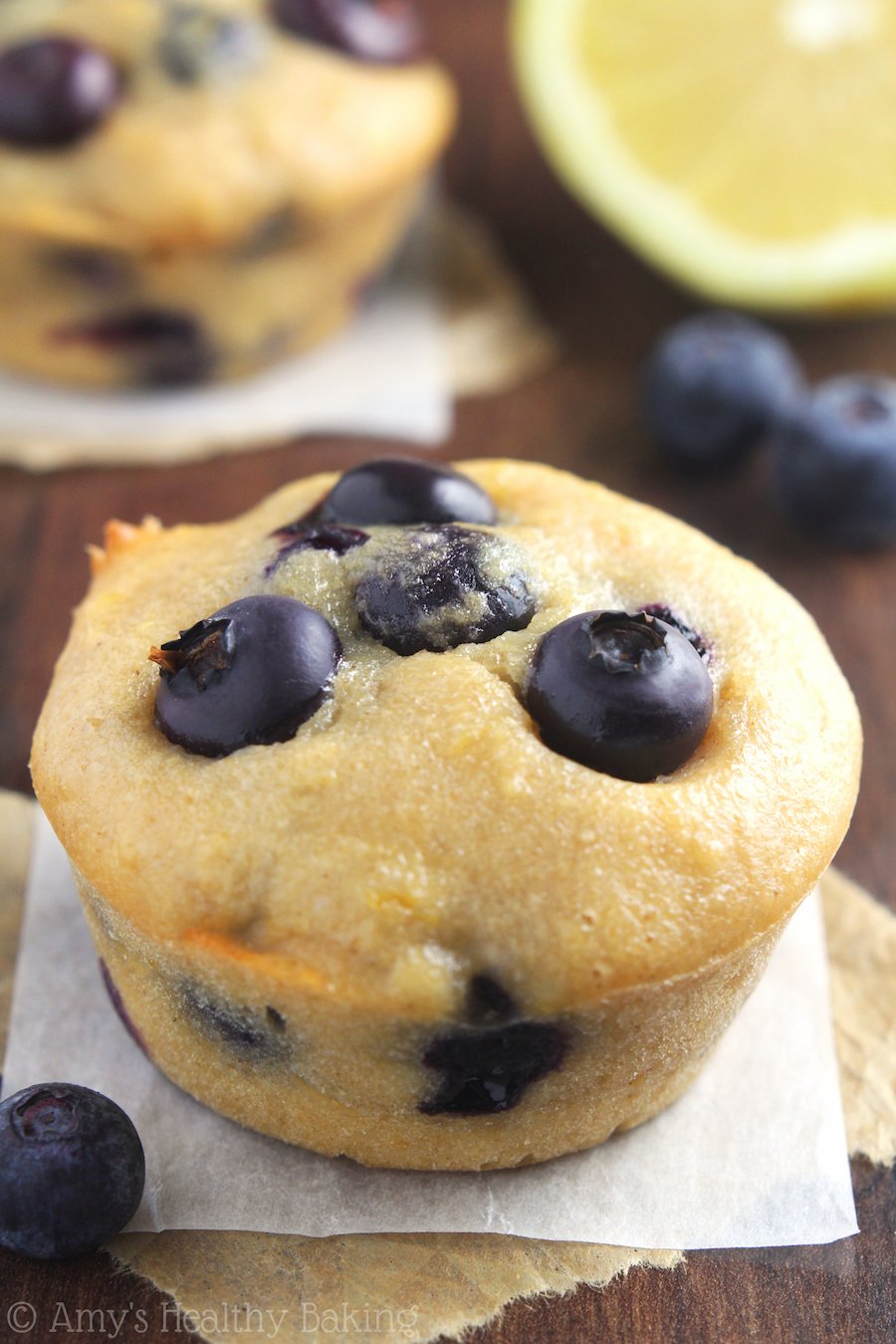 Blueberry Muffins made with Pure Via Stevia - Noshing With the Nolands