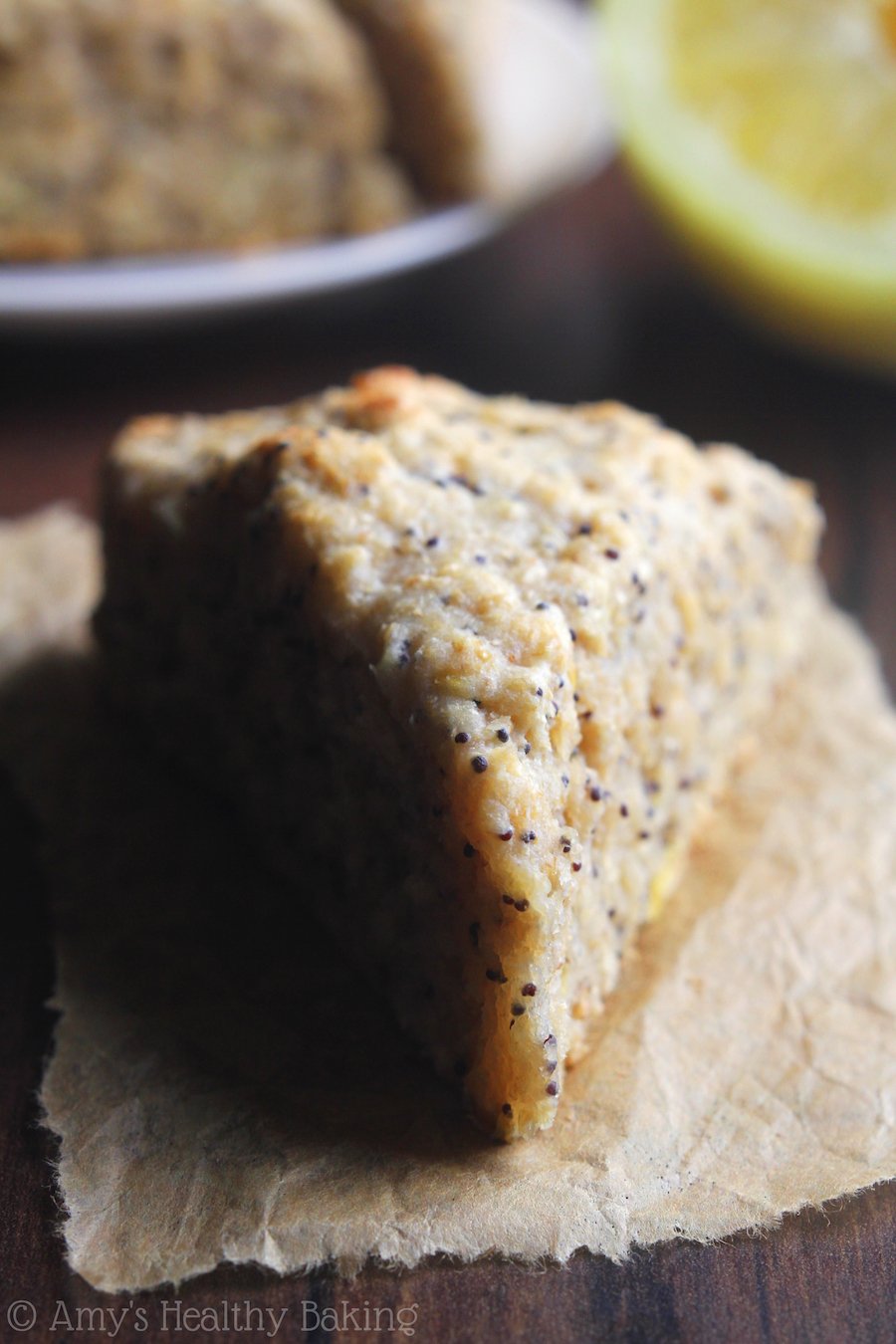 Lemon Poppy Seed Scones | Amy's Healthy Baking