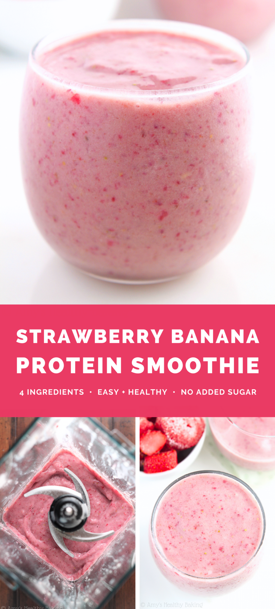 Berry Protein Smoothie (Jamba Juice Copycat) Amy's Healthy Baking