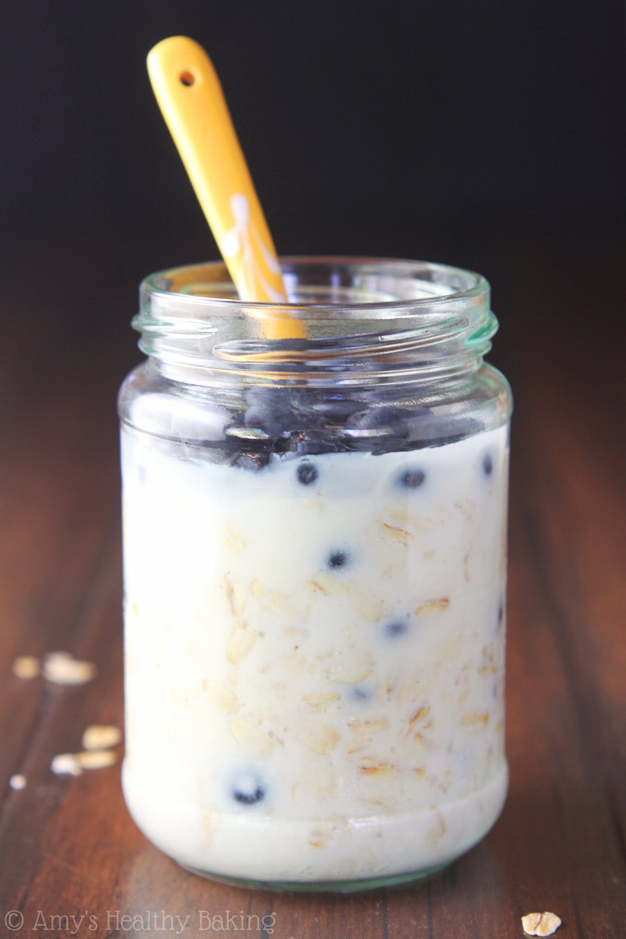 Blueberry Pie Protein Overnight Oats Amy S Healthy Baking