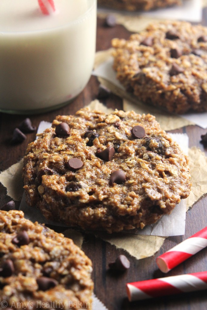 Chocolate Chip Almond Butter Oatmeal Cookies Amy's Healthy Baking
