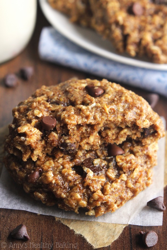 Chocolate Chip Almond Butter Oatmeal Cookies Amy's Healthy Baking