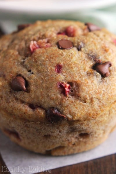 Chocolate Chip Strawberry Banana Muffins