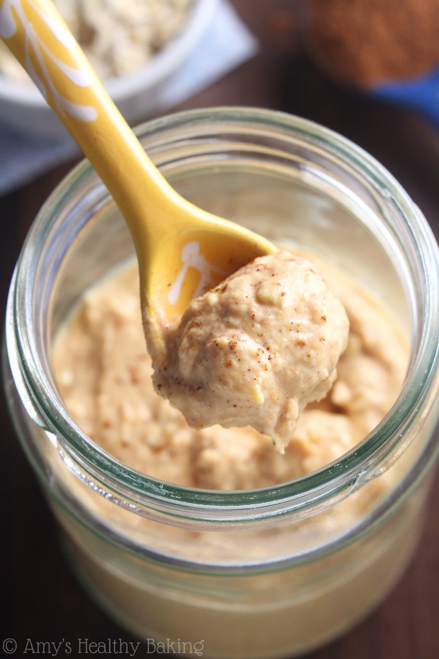 Pumpkin Pie Protein Overnight Oats Amy S Healthy Baking