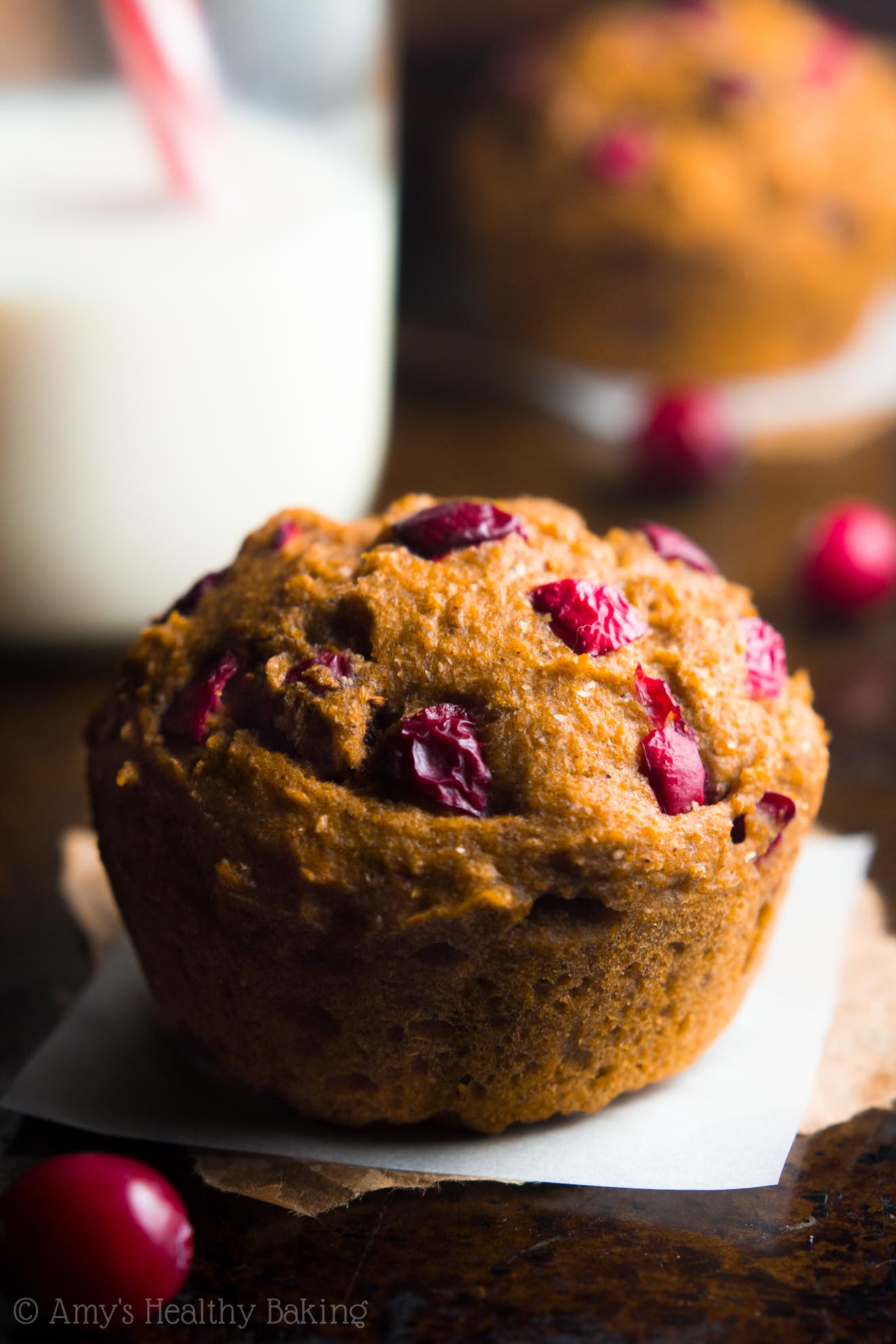 Cranberry Pumpkin Muffins | Amy's Healthy Baking