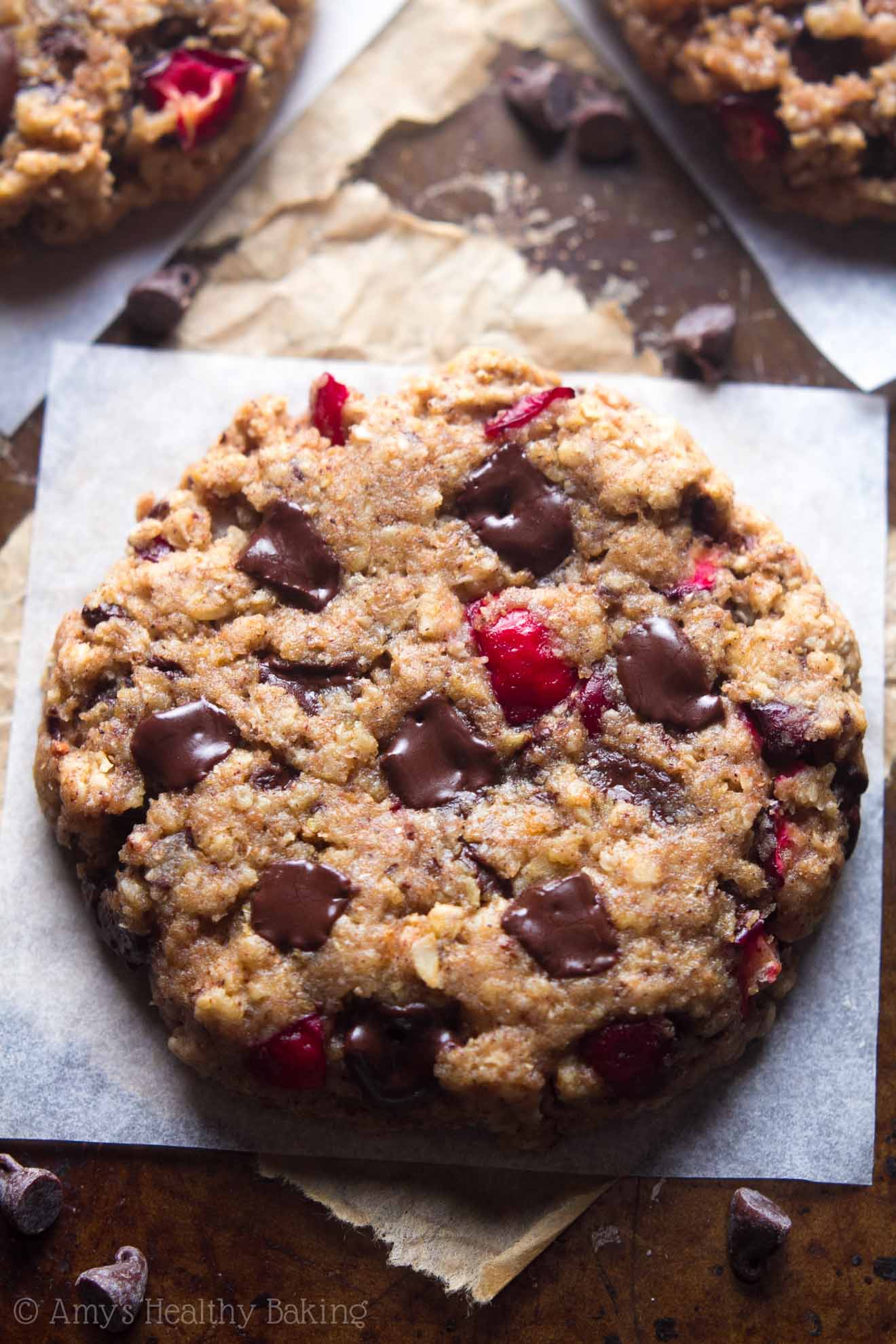 Dark Chocolate Cranberry Oatmeal Cookies