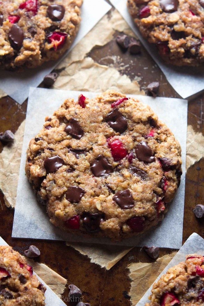 Dark Chocolate Cranberry Oatmeal Cookies Amy's Healthy Baking