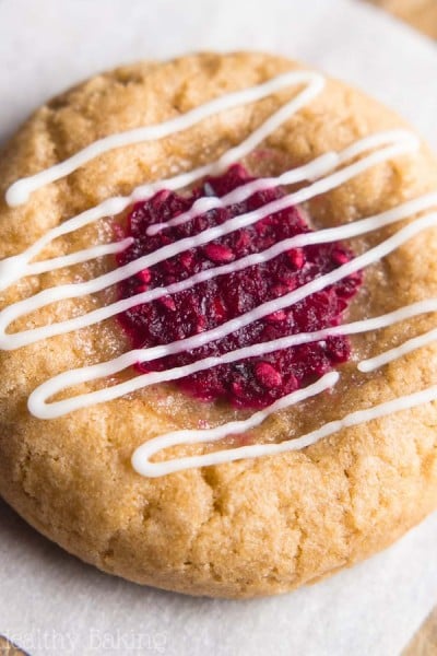 Cranberry Jam Thumbprint Cookies