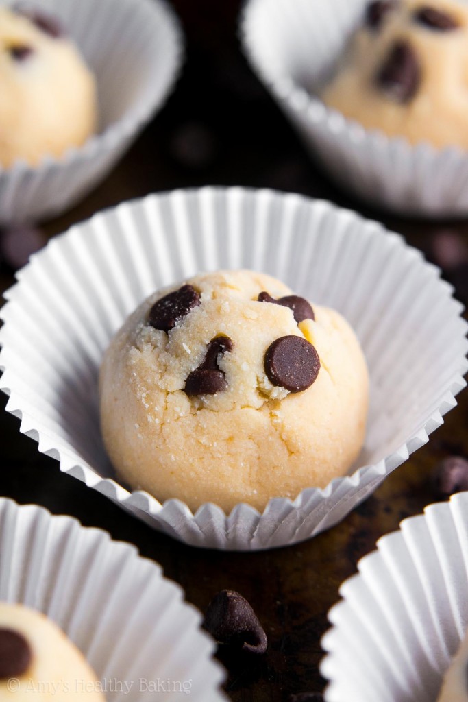 Chocolate Chip Cookie Dough Protein Bites Amy's Healthy Baking