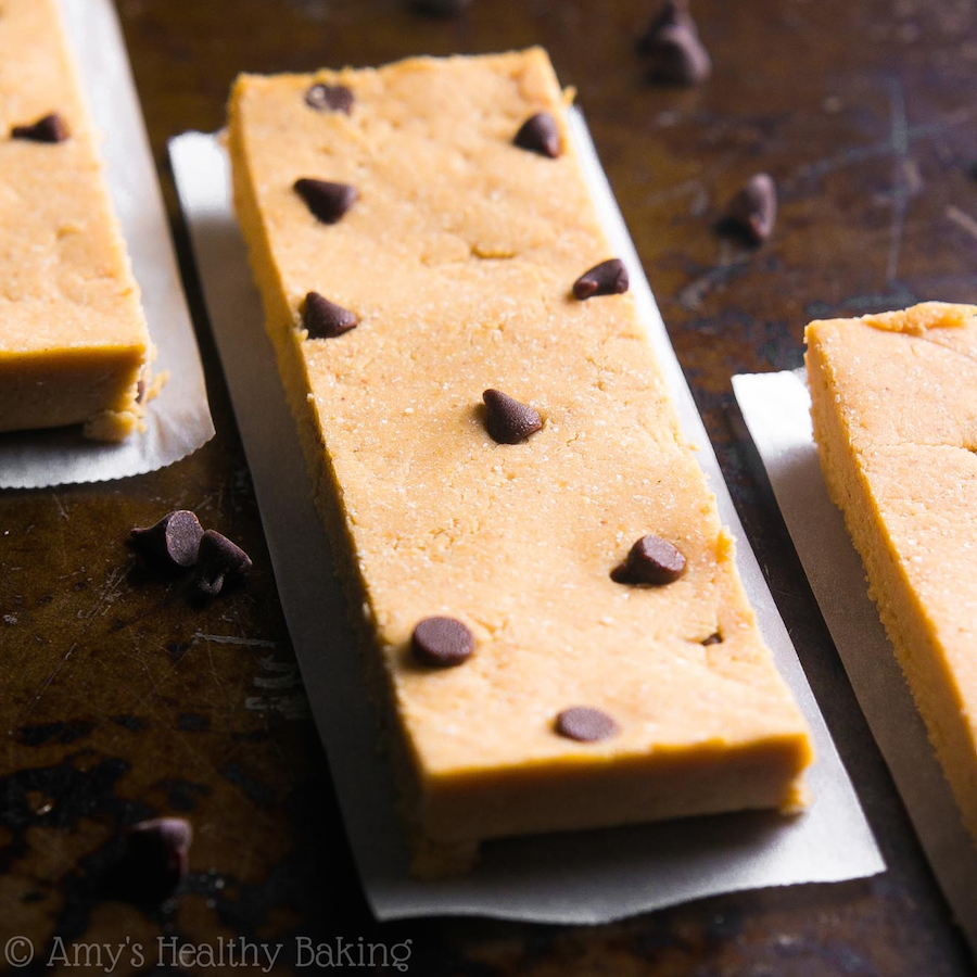 Healthy Chocolate Chip Peanut Butter Protein Bars Amy's Healthy Baking