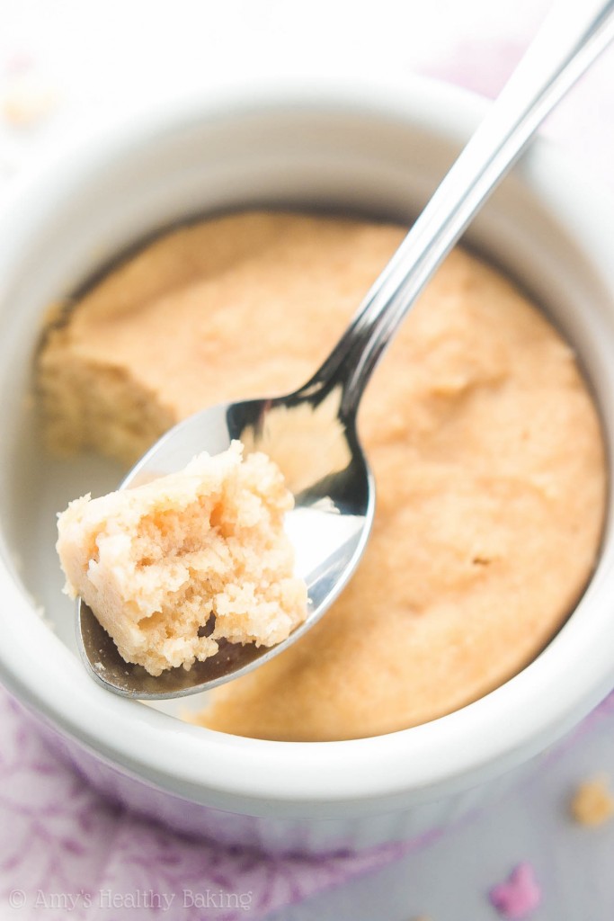 Skinny SingleServing Vanilla Mug Cake {Recipe Video!} Amy's Healthy